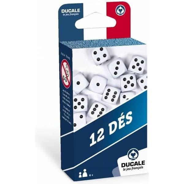 DUCALE Det franska spelet "12 TÄRNINGAR - 18mm"