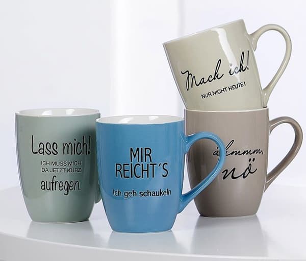 Mugg - kopp - mazagran Ritzenhoff - breker - Kaffeebecher-Set - Set med 4 olika kaffekoppar