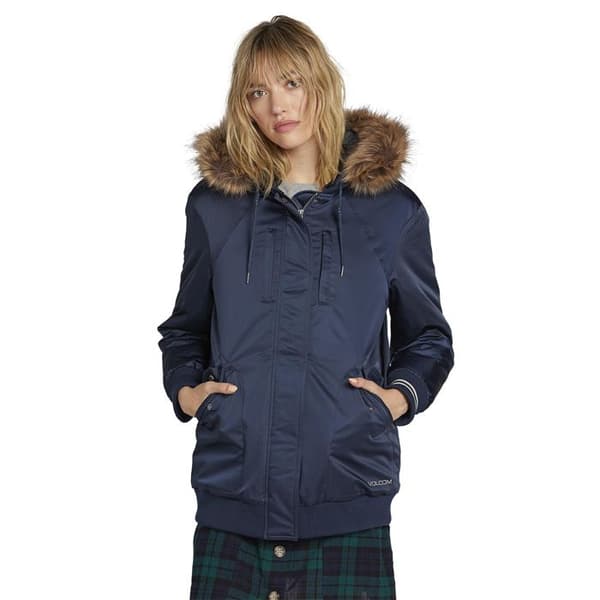 Volcom Plailist 5k Bomber Blå Dam