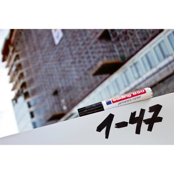 Permanent marker - EDDING - 850 - Wide chisel tip - Black - Pack of 5