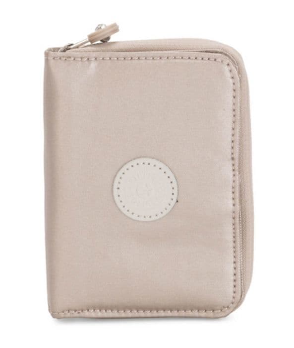kipling Beige damväska - Basic Plus Money Love Metallic Glow 94829