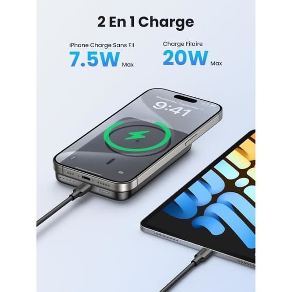 Magnetisk Extern Batteri - UGREEN - Nexode - 10000mAh - 20W - Snabbladdning PD 3.0