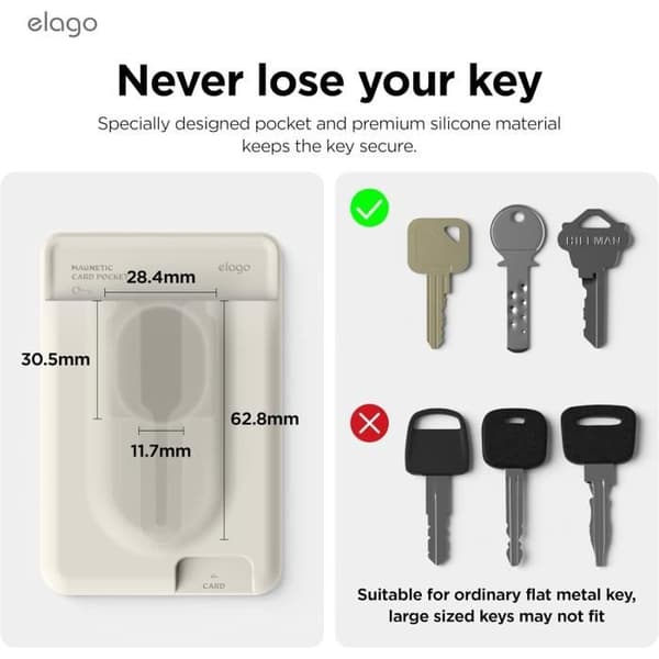 Elago Key MagSafe Silikonkortfodral för MagSafe Stone