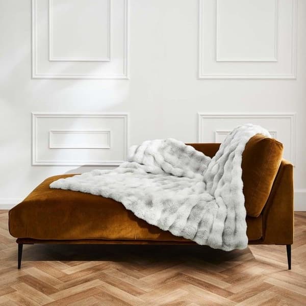 Plaider - Inomhusmjukhet - MOUNTY - Polyester - 180 x 220 cm - Grå