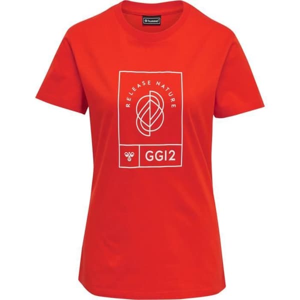 Hummel S/S t-shirt dam - röd - L