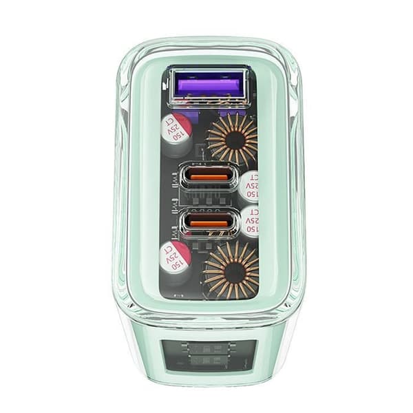 Laddare Väggadapter - ACEFAST - 65W - USB-C - 3 portar - GaN