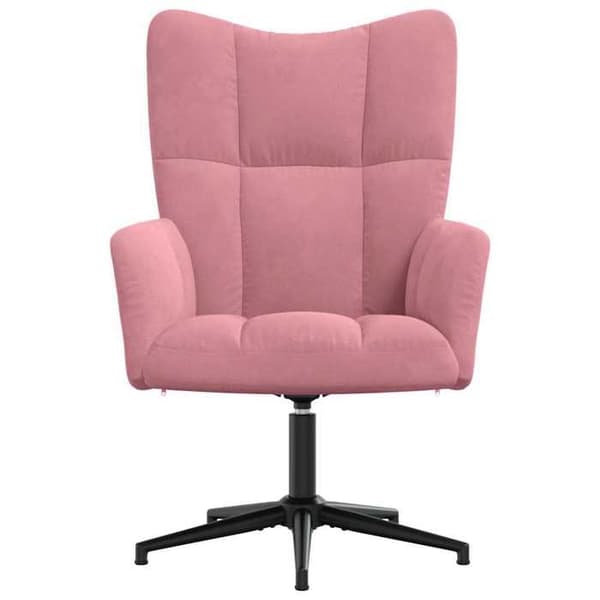 vidaXL Avkopplingsstol Rosa Sammet 328099