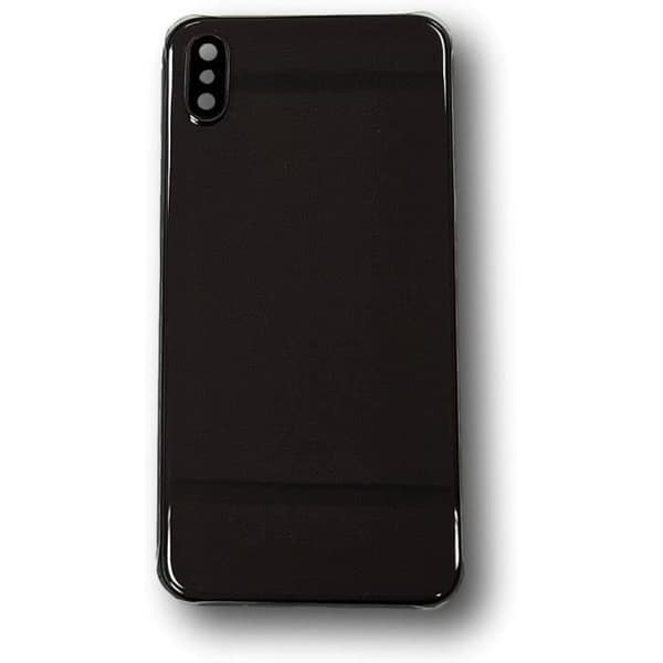 Bakre chassi med glas, ram och SIM-låda för iPhone XS Max (Svart)