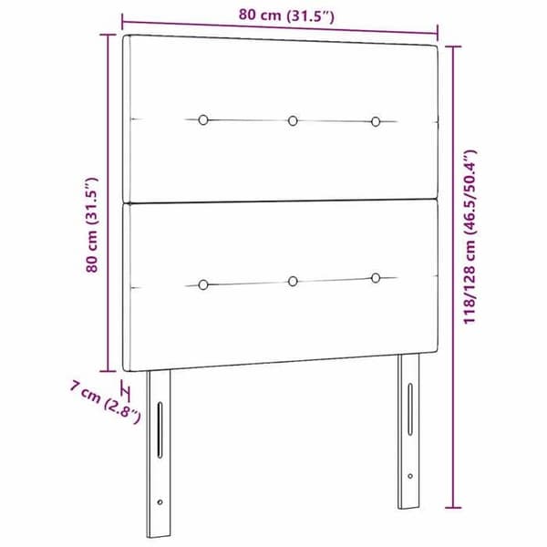 vidaXL Sänggavel Rosa 80 cm Sammet 3337794