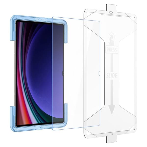 Härdat glas - Spigen - Galaxy Tab S9 Plus - Transparent - Glas.TR EZ-FIT - Optimal skydd