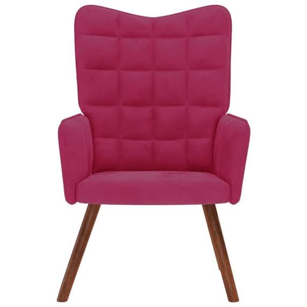 vidaXL Recliner Röd vinröd Sammet 4016815