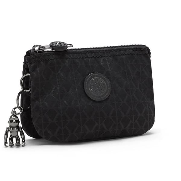 Kipling Svart plånbok för kvinnor - Basic Plus Creativity Purse S Signature Emb 150282