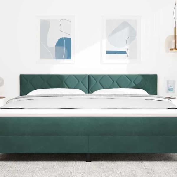vidaXL Huvudgavel Mörkgrön 180 cm Sammet 42007277