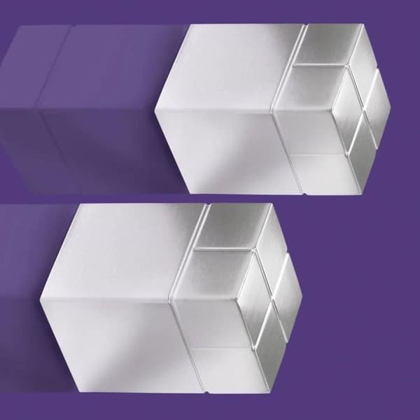 SuperDym C30 Magnet - SIGEL - Silver Cube - 20x30x20 mm - Ultra Stark - 2 stycken