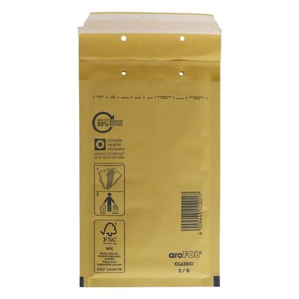 Gerimportkuvert 12 x 21,5 cm gult papper