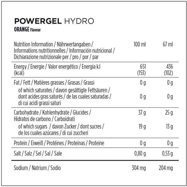 PowerBar PowerGel Hydro Orange 24x67ml