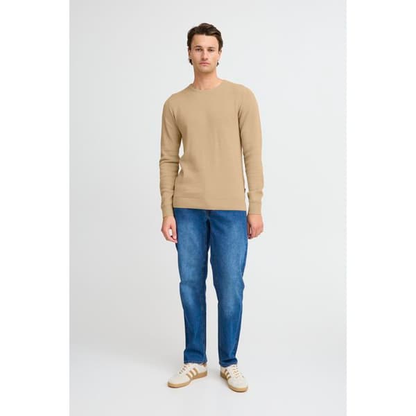 Pull col rond Blend Redhill - Beige - 3XL