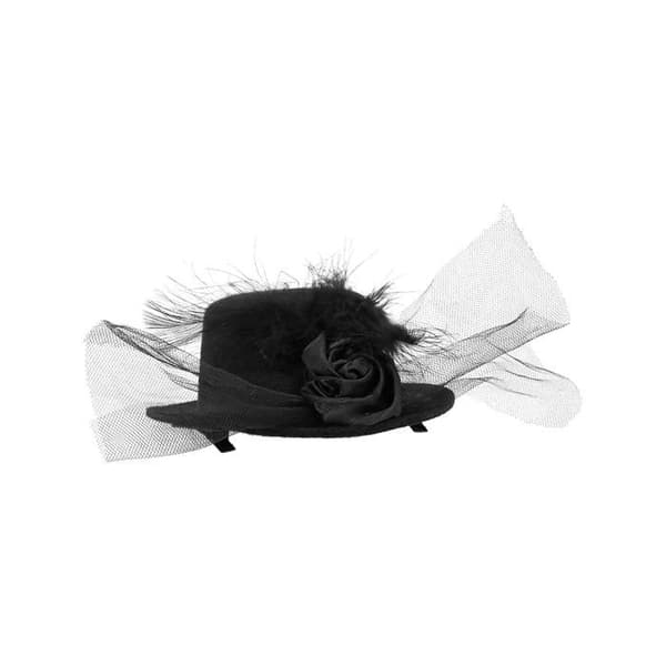 Mini svart hatt dam