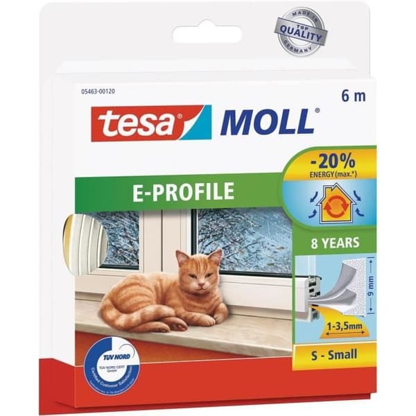 TESA Gummipärla - 6x9 mm E - Vit
