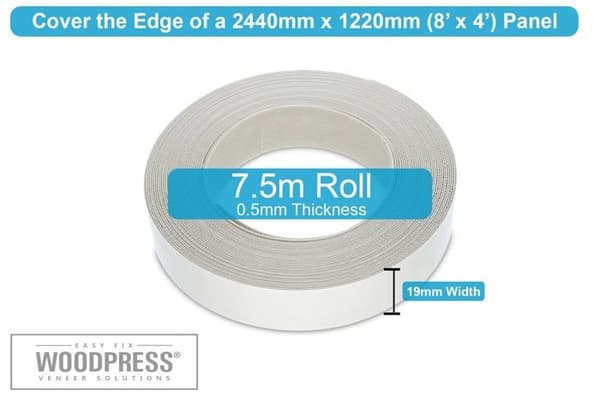 Woodpress Edge - E19x75MelWhite