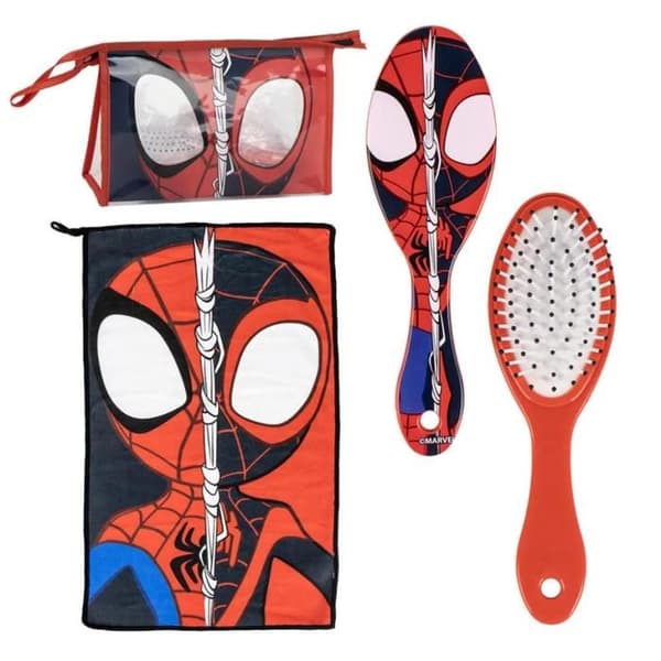 Barnetui - Spiderman - Spidey - Reseset - Hårborste - Handduk