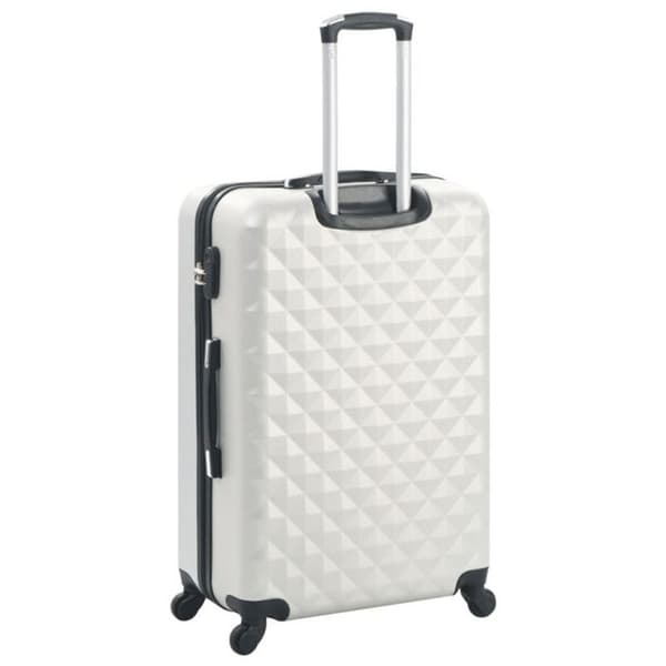 vidaXL Hardside resväska 3 st Shiny Silver ABS 91887