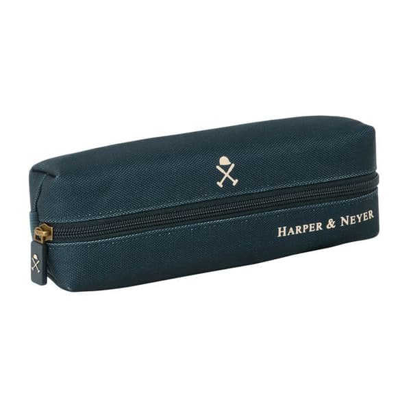 Rektangulär barnpenal - safta - 22x7x4 cm - Mörkblå - Polyester - Dragkedja - 1 fack