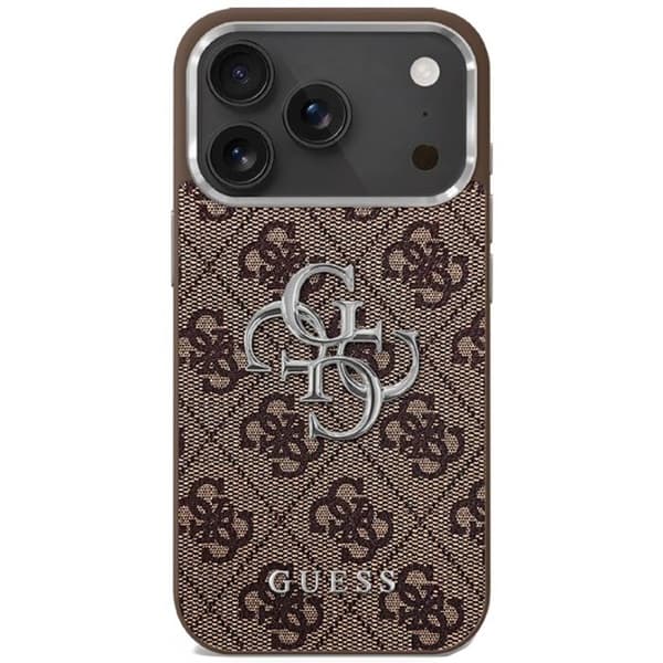 Coque Guess Hardcase Big 4G Classic Logo för iPhone 17 - Brun