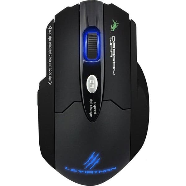 Dragon War Leviathan Gaming Mouse - Laserteknik - 9 programmerbara knappar - 3200 dpi upplösning