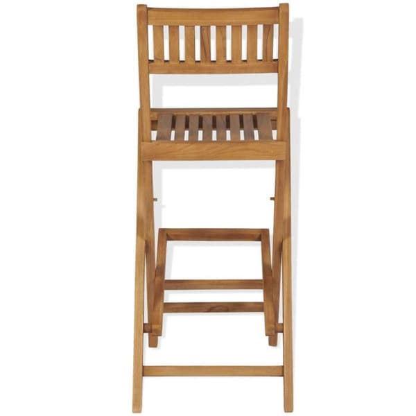 vidaXL hopfällbara barstolar utomhus set med 2 massiv teak 43806