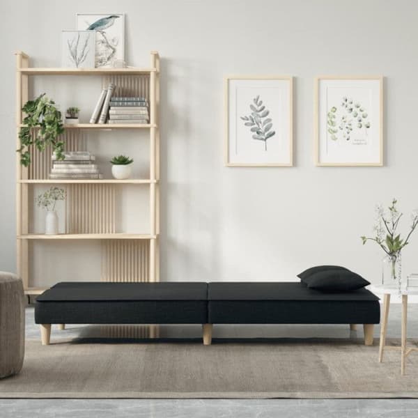 vidaXL Bäddsoffa Svart Tyg 351902