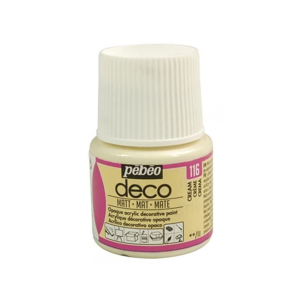 Akrylfärg - Pébéo - Déco - Cream - 45 ml - Matt finish