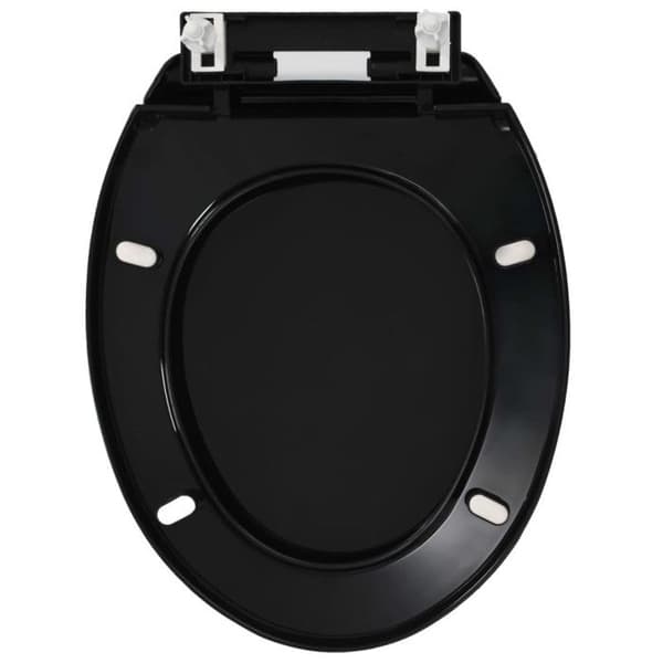 vidaXL Soft Close Toalettsits Quick Release Svart