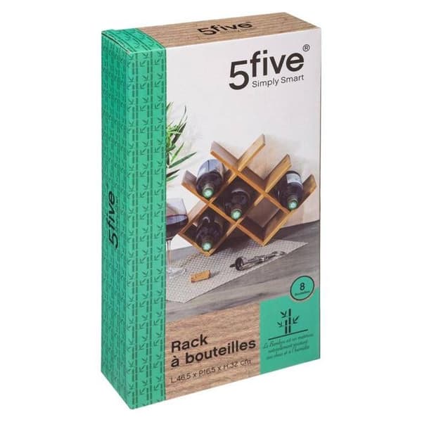 Förvaring 8 flaskor bambu - 5 fem enkelt smart