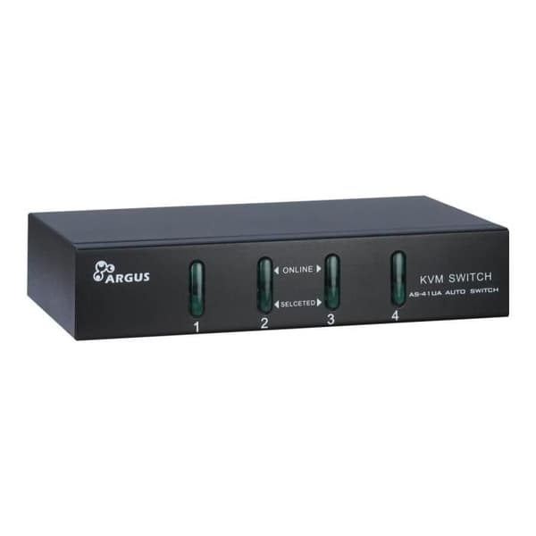 KVM-switch - INTERTECH - Argus KVM-AS-41UA - USB - 4 portar - Ljud