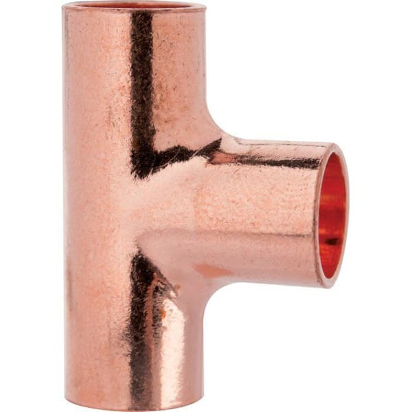 T-koppling i koppar för lödning - Hon - Diameter 52 mm