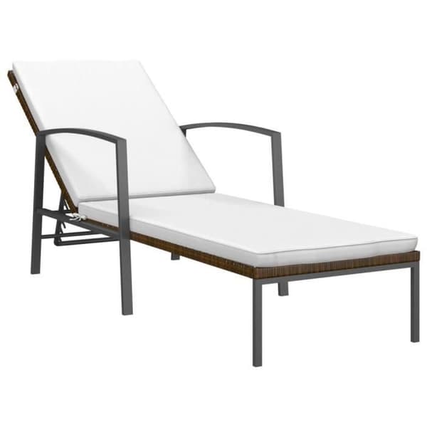 vidaXL Solstolar 2 st med Bord Poly Rotting Brun
