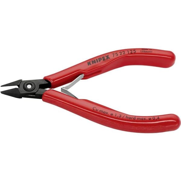 Knipex Electronics Side Cutter 125 mm - Röd - Specialkvalitet verktygsstål