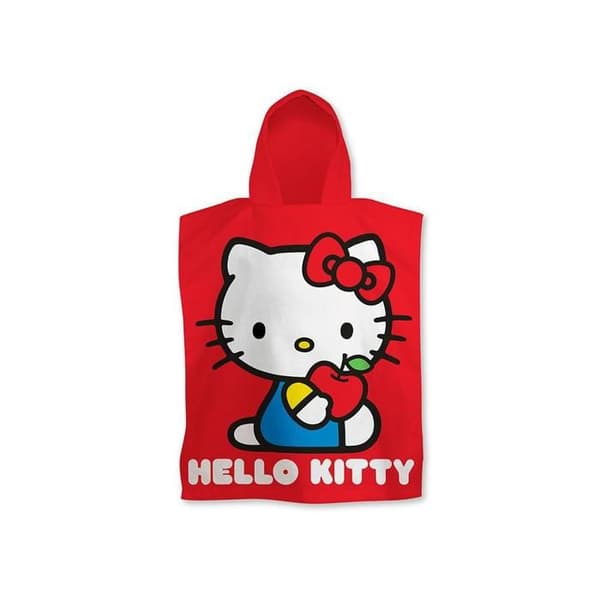 Poncho servett med huva busig Hello Kitty