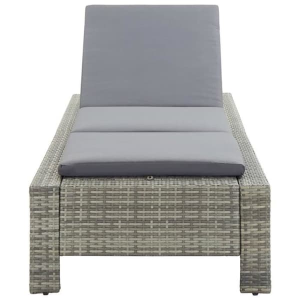 vidaXL Bouncer med Cushion Grey Poly Rattan