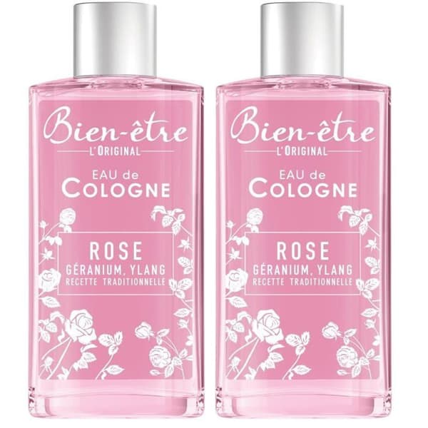Eau de Cologne - VÄLBEHAG - Ros med Doft av Geranium - 250 ml - Blommig - Välbefinnande