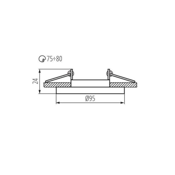 Support Spot inbyggd - MORTA - Svängbar - IP20 - Diameter 75-80mm - LED