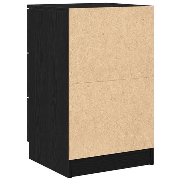 Sängbord i svart ek 40x65x65 cm