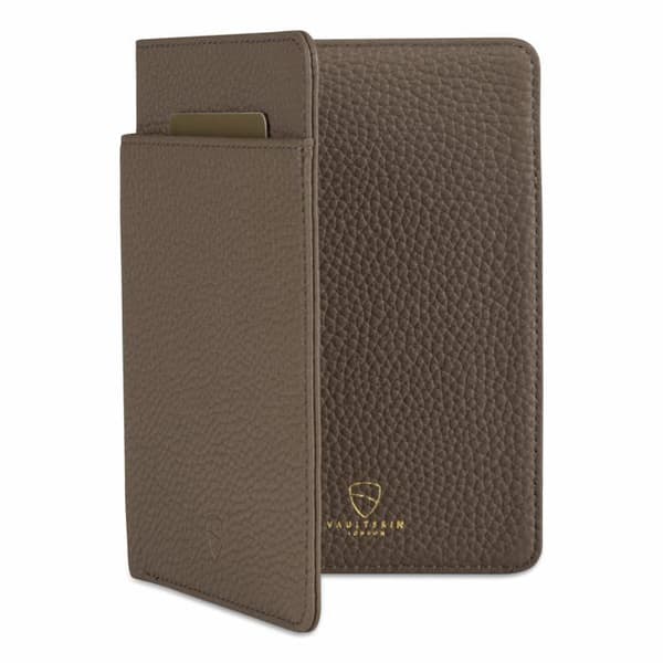 Vaultskin Wallet - PWKEN1MBR - Kensington läderpassplånbok med RFID-skydd