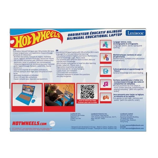 Bilingual educational laptop Hot Wheels (FR/EN)