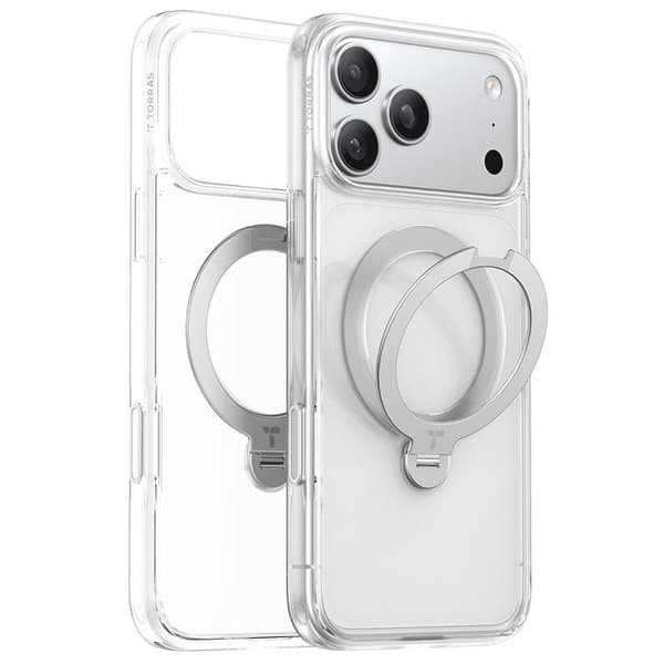 Coque Torras Ostand Spin MagSafe Series för iPhone 17 Pro Max - Klar