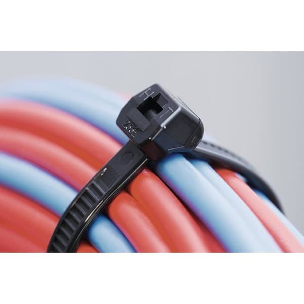 Kabelbindare - HellermannTyton - 200x4 mm - T50ROS-HS-BK-D1 - Förpackning med 1 - Fästsystem