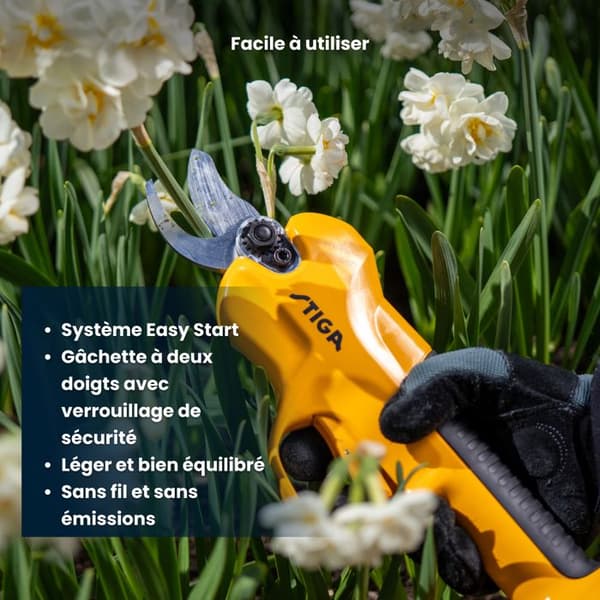 Sécateur - STIGA - SC 100e kit - Batteri 20V - 500W