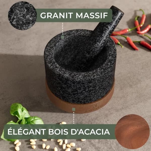Mortel med Stöt för Kök diameter 12 cm - WALDWERK