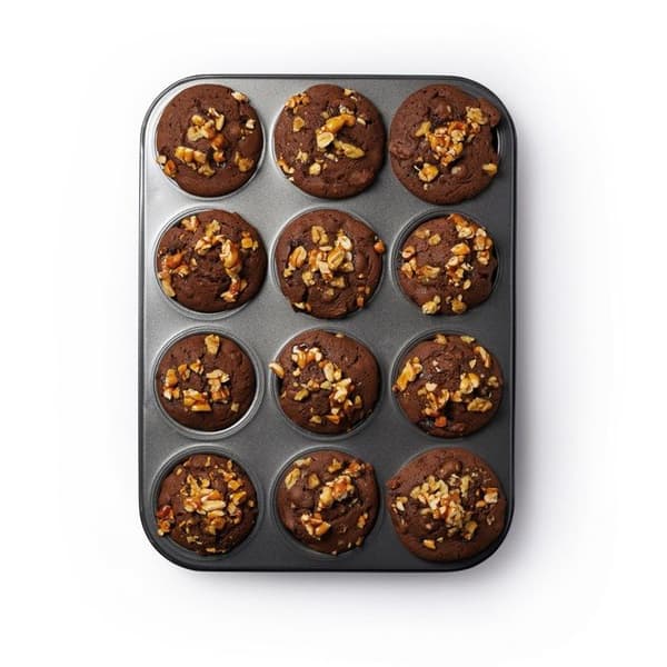 Muffinsform - KITCHEN CRAFT - Plåt med 12 - Non-stick - Tjock stål - Diskmaskinssäker